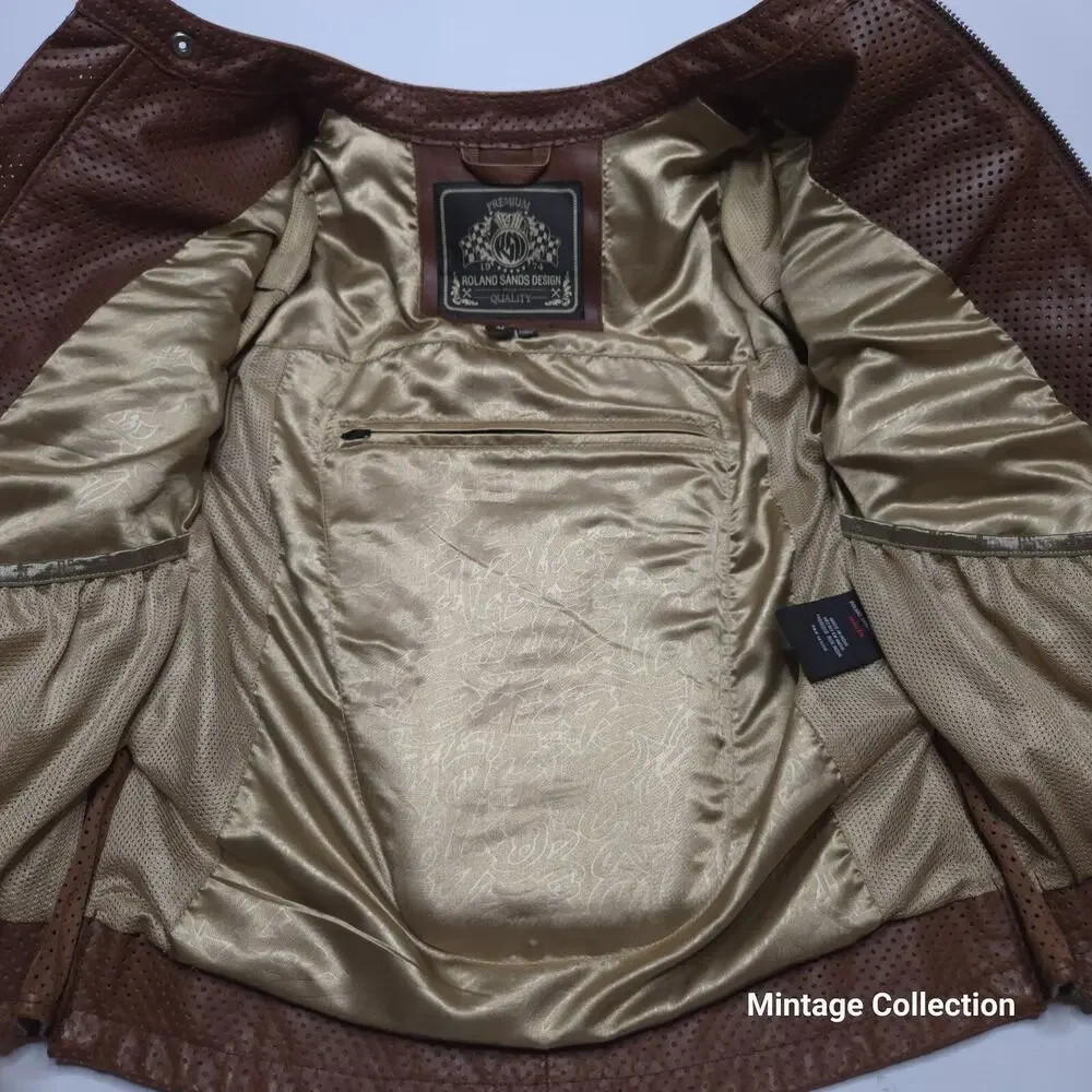 Roland Sands Maven CE Womens Motorcycle Racing Armor Leather Jacket Size M - Picture 10 of 16